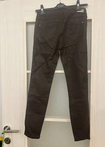 Kahverengi Deri Kadın Pantolon - Görsel 5