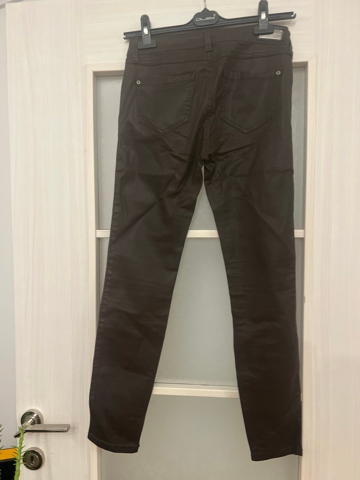 Kahverengi Deri Kadın Pantolon - Görsel 5