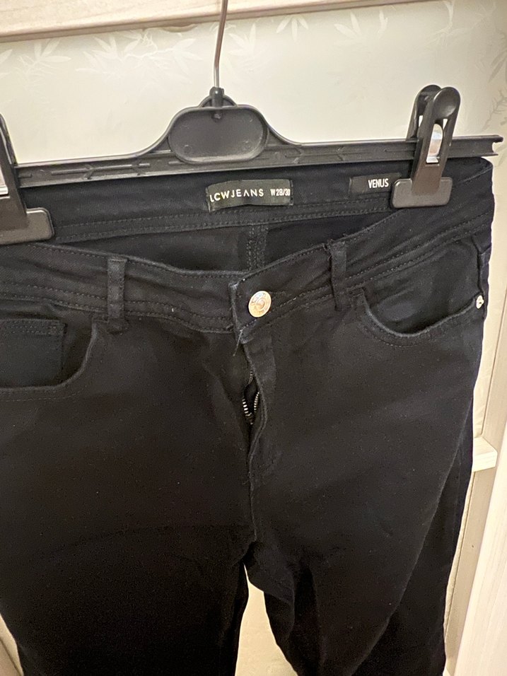 Siyah Kadın Normal Boy Denim Pantolon - Görsel 4
