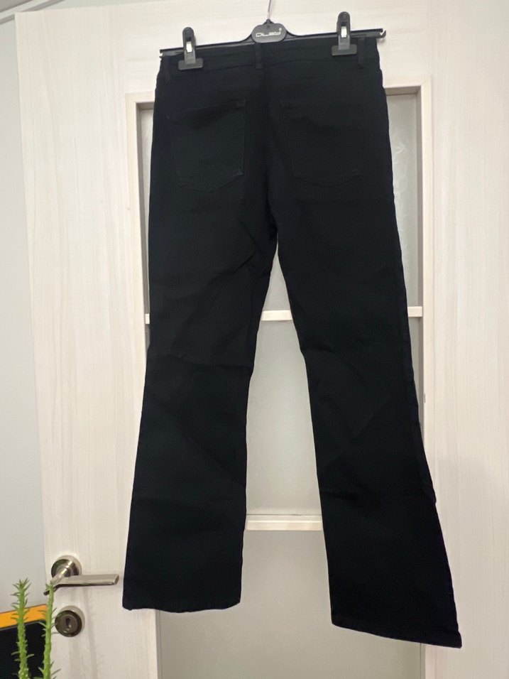 Siyah Kadın Normal Boy Denim Pantolon - Görsel 2