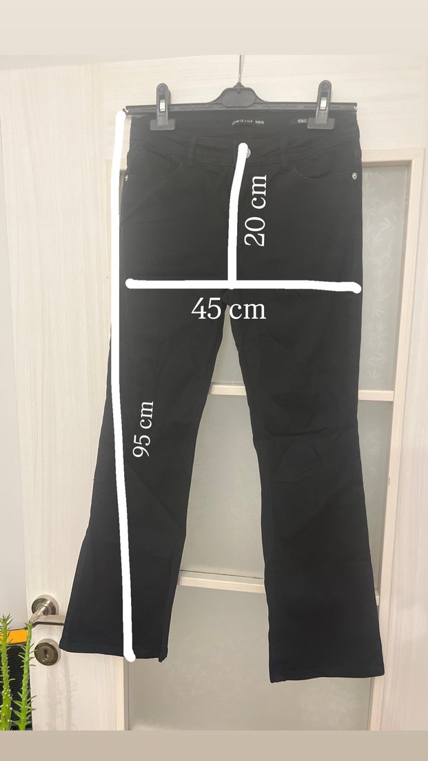 Siyah Kadın Normal Boy Denim Pantolon - Görsel 3