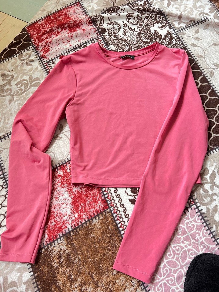 Pembe Uzun Kollu Kız Tişörtü - Görsel 2