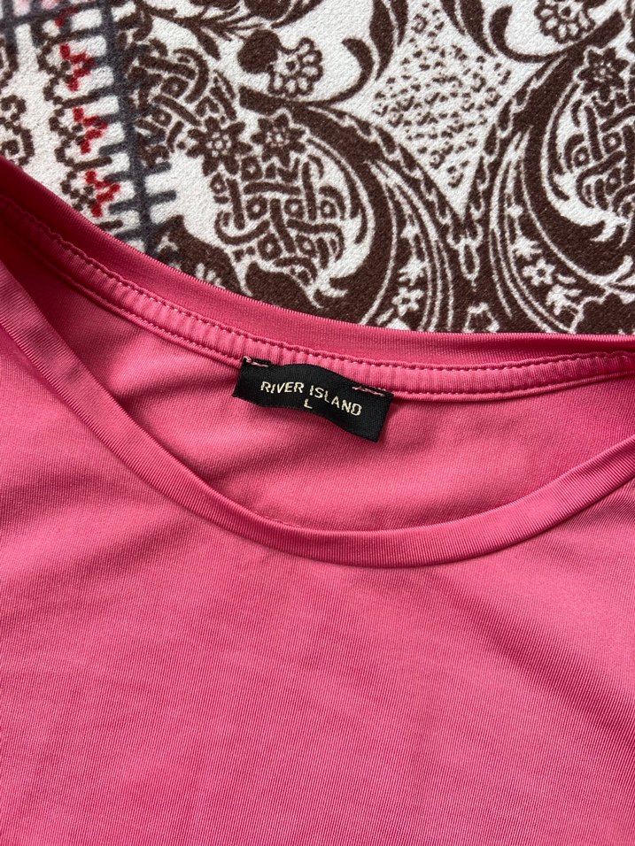 Kız Çocuk Pembe Uzun Kollu Crop Tişört - Görsel 3