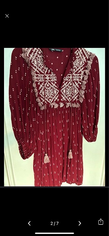 Zara Zara bordo elbise