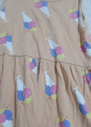 Kız Çocuk Pastel Renkli Askısız Elbise - Görsel 2