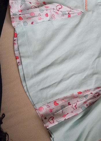 Kız Çocuk Turkuaz V Yaka Pliseli Elbise - Görsel 2