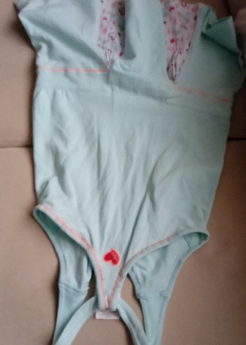 Kız Çocuk Turkuaz V Yaka Pliseli Elbise - Görsel 5