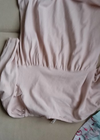 Pembe Uzun Kollu Kız Çocuk Elbise - Görsel 4