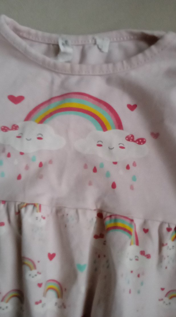 Pembe Uzun Kollu Kız Çocuk Elbise - Görsel 2