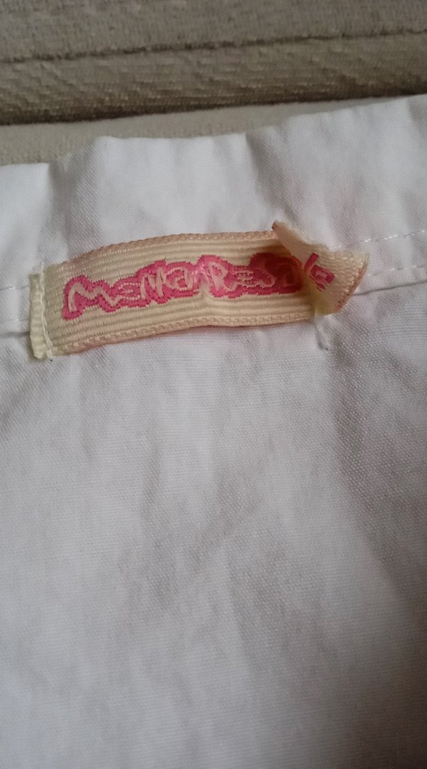 Kız Çocuk Beyaz Keten Kısa Kollu Gömlek - Görsel 4