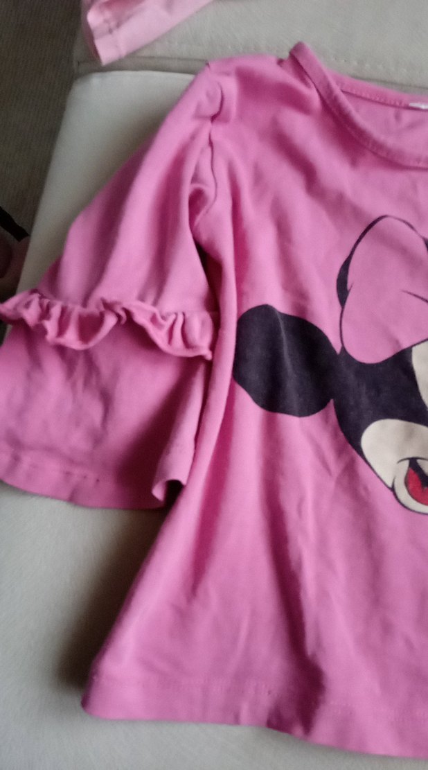 Pembe Kız Sweatshirt, Fırfırlı, Uzun Kollu - Görsel 2