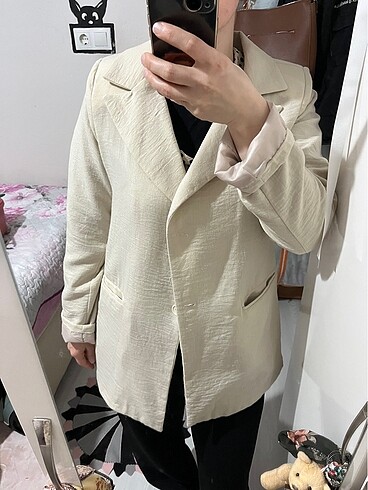 Blazer krem çeket