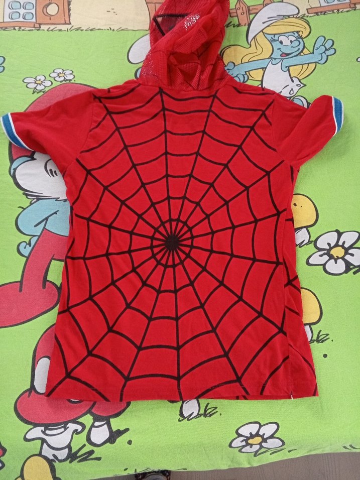 Kırmızı Örümcek Adam Baskılı Kapüşonlu Tişört - Görsel 5