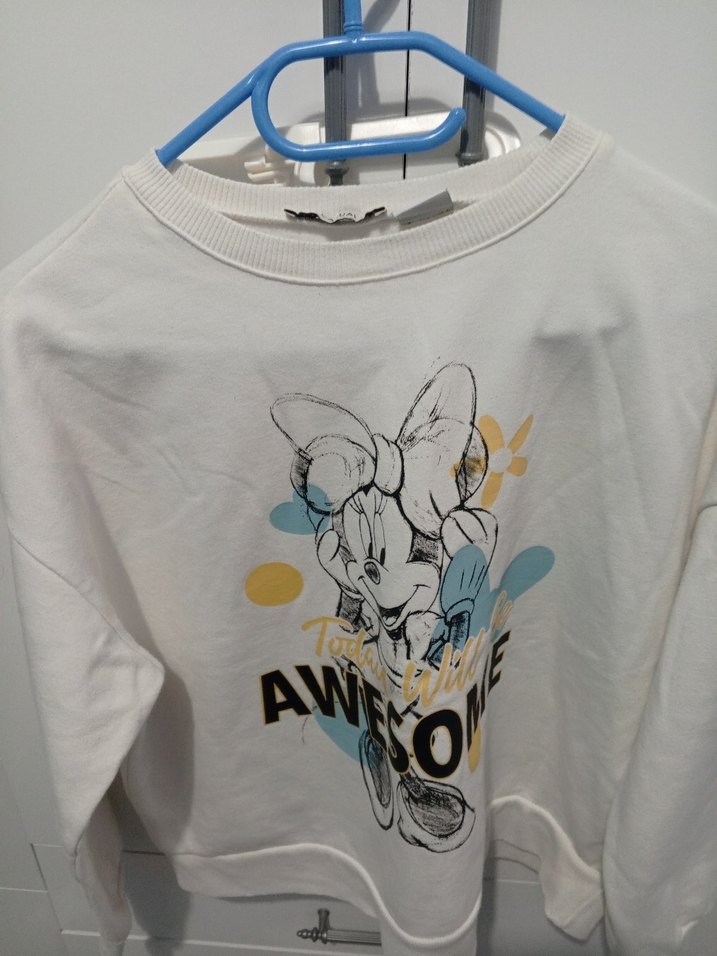 Beyaz Baskılı Sweatshirt - Görsel 2