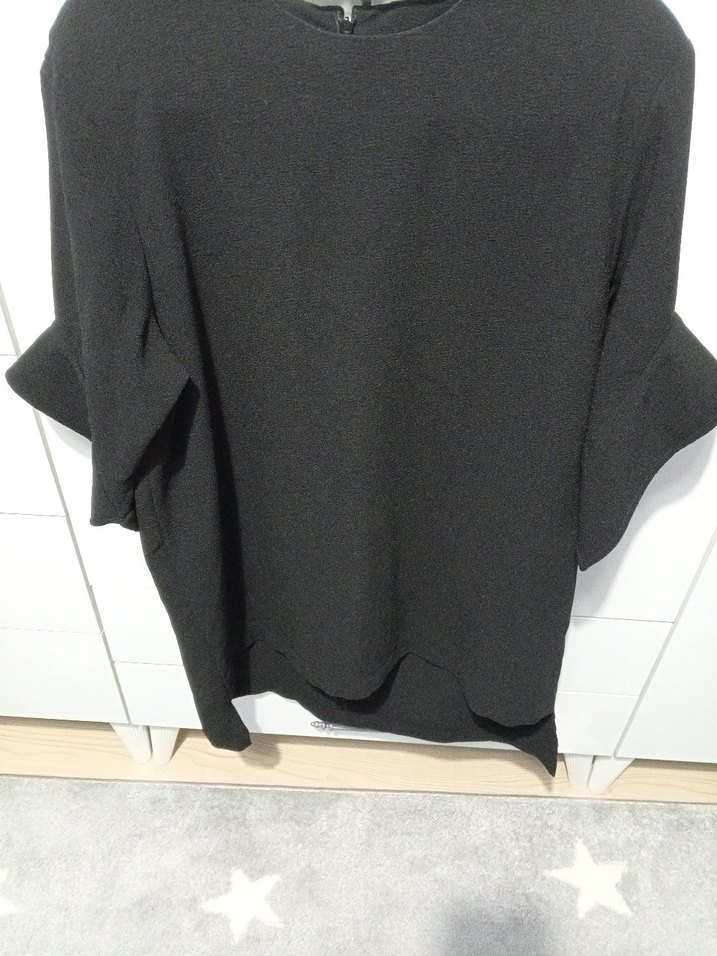 Kadın Siyah Salaş Uzun Kollu Bluz - Görsel 2