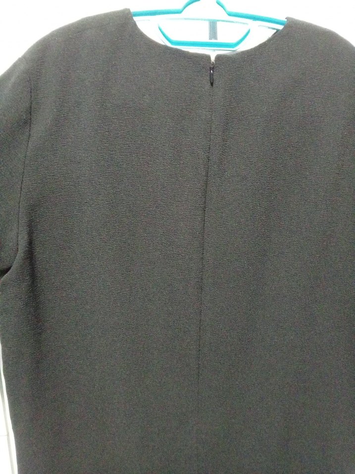 Kadın Siyah Salaş Uzun Kollu Bluz - Görsel 4