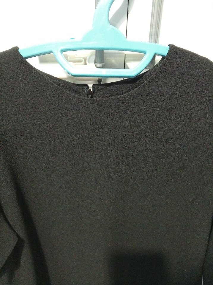 Kadın Siyah Salaş Uzun Kollu Bluz - Görsel 3