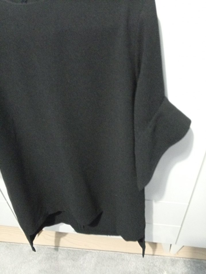 Kadın Siyah Salaş Uzun Kollu Bluz - Görsel 5