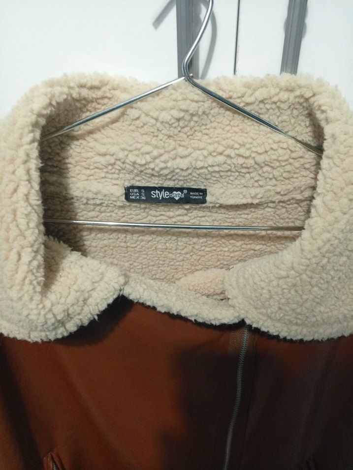 Kahverengi Kürklü Deri Kadın Mont - Görsel 2