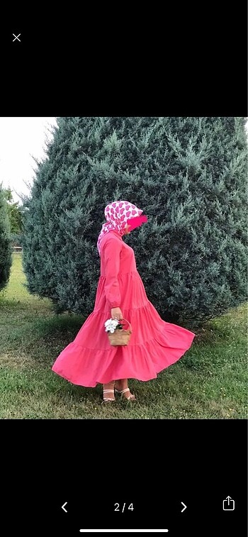 Trendyol & Milla Pembe tesettür elbise