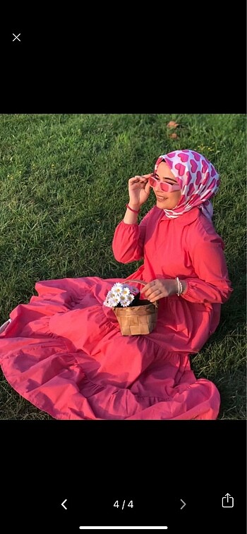 diğer Beden Pembe tesettür elbise