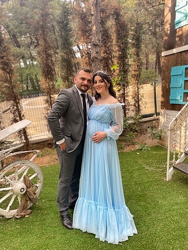 Zara BEBE MAVİ TÜL ELBİSE