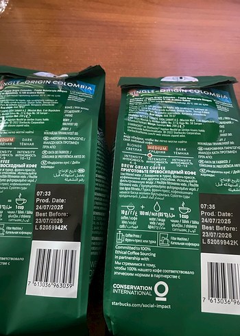 Starbucks Colombia Tek Köken Orta Kavrulmuş Kahve 2 sıfır paket - Görsel 2