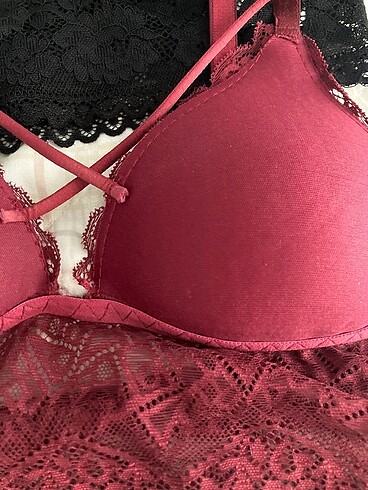 s Beden siyah Renk 2 adet bralet 75 A-B