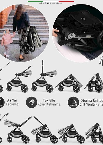 Elele Lula Travel Sistem Pusetli Bebek Arabası - Görsel 9