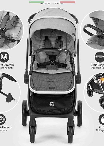 Elele Lula Travel Sistem Pusetli Bebek Arabası - Görsel 13