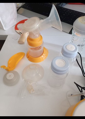 Sarı Elektrikli Göğüs Pompası ve Biberon Seti - Görsel 2