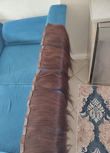 Gerçek saç doğal saç postiş çıtçıt saç