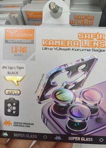 IPH 14 Pro/14 PM Kamera Lens Koruyucu Siyah