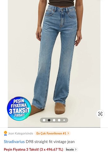 Stradivarius Stradivarius Regular Fit Kadın Denim Pantolon