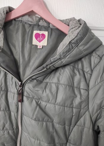 koton yeşil Fermuarlı Kadın ince mont - Görsel 2