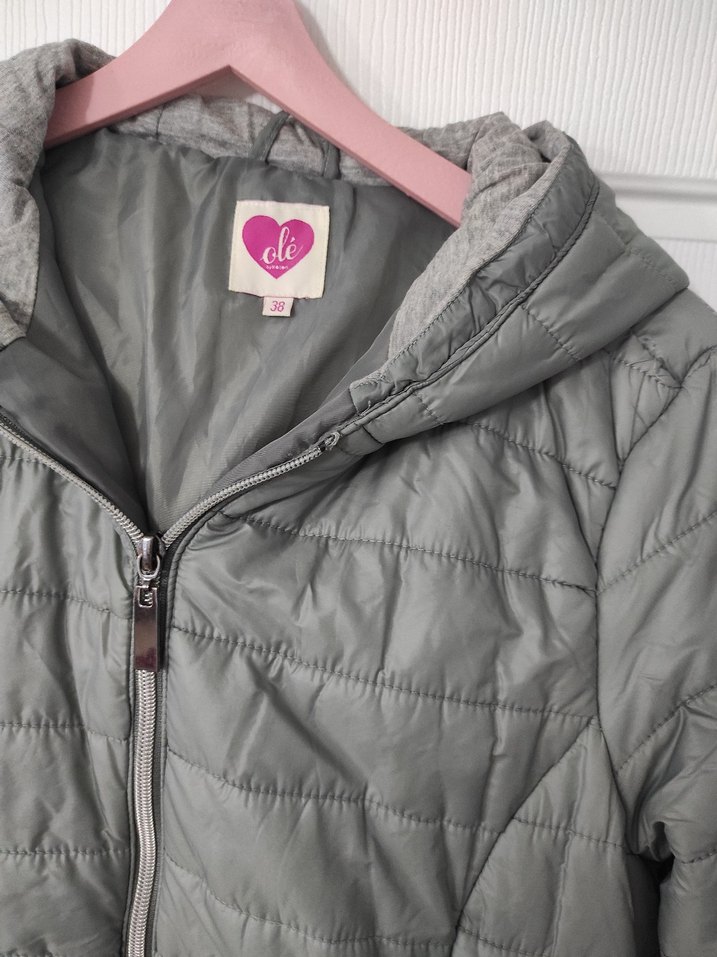 koton yeşil Fermuarlı Kadın ince mont - Görsel 2