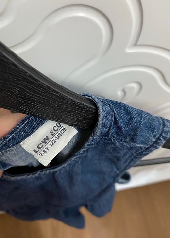 Kız Çocuk Lacivert Denim Elbise - Görsel 2