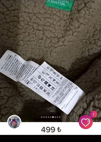 Bennetton .kadın Gri Kapüşonlu Düğmeli Kaban - Görsel 5