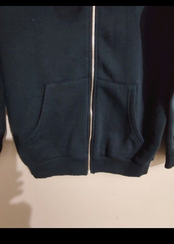 s Beden mavi Renk Erkek Lacivert Fermuarlı Kapüşonlu Sweatshirt