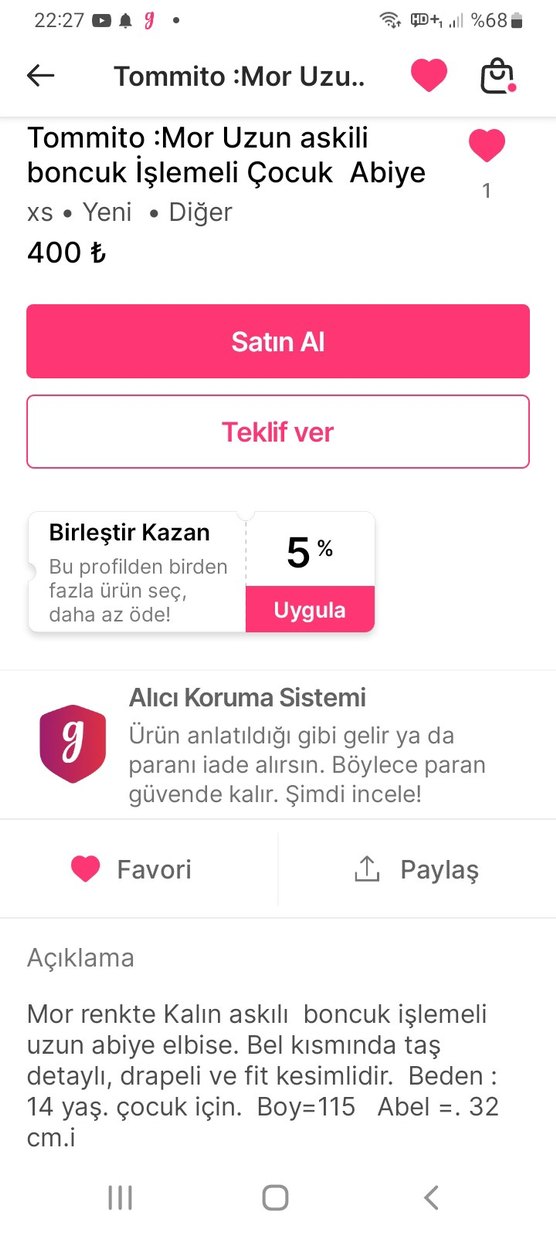 Tommito :Uzun Mor Drapeli Abiye Elbise - Görsel 2
