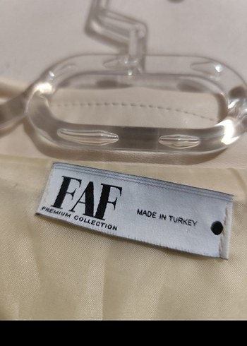 FAF kadın Denim Deri ceket - Görsel 7