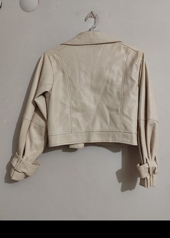 FAF kadın Denim Deri ceket - Görsel 3