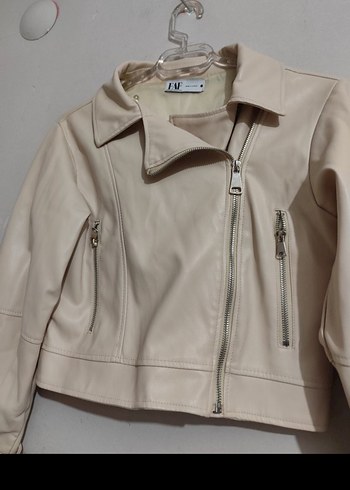 FAF kadın Denim Deri ceket - Görsel 6