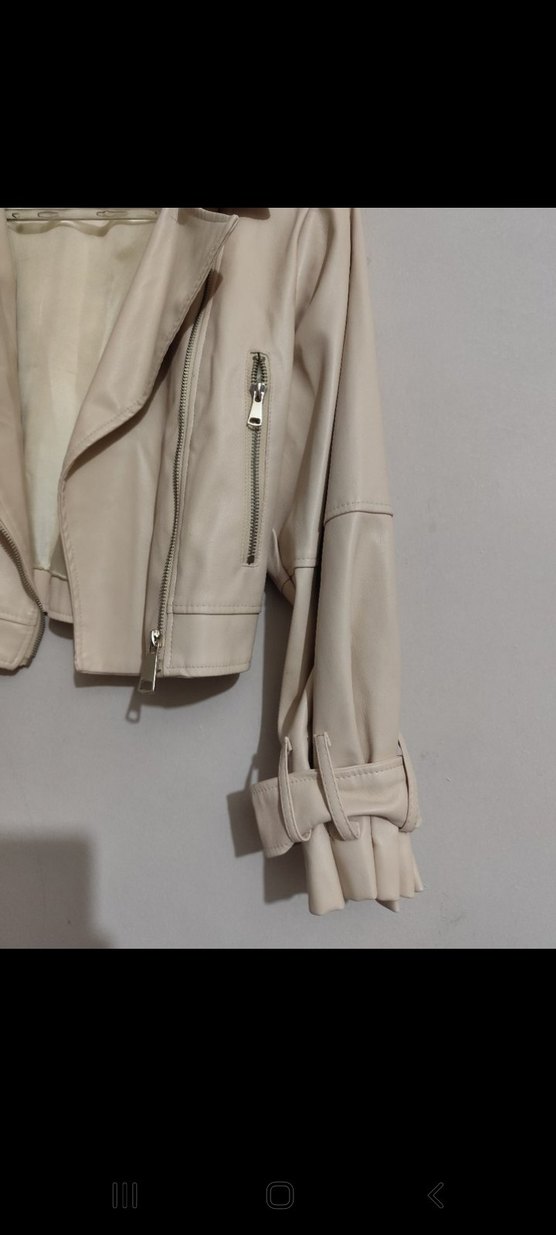 FAF kadın  Denim Deri  ceket - Görsel 4