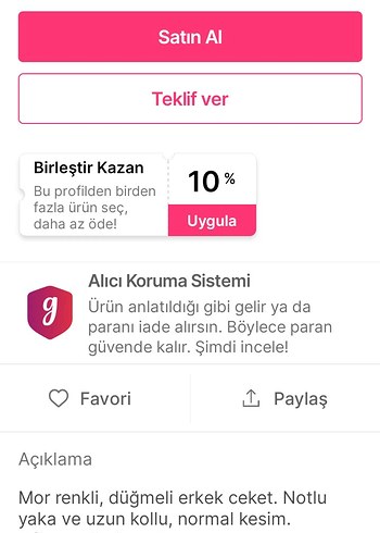 ESCALDES : Düğmeli Mor/ LACIVERT  Erkek Ceket - Görsel 5