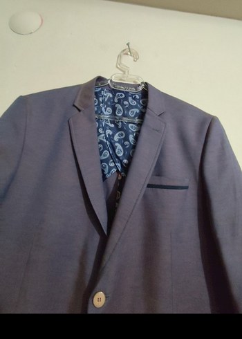 ESCALDES : Düğmeli Mor/ LACIVERT  Erkek Ceket - Görsel 3