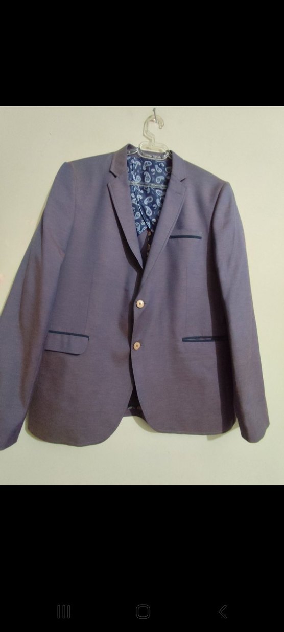 ESCALDES : Düğmeli Mor/ LACIVERT  Erkek Ceket - Görsel 4