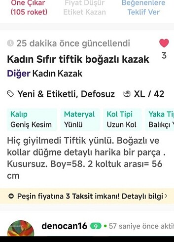 xl Beden beyaz Renk Kadın Sıfır tiftik tiriko kazak 