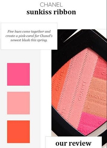  Beden Renk Chanel Sunkiss Ribbon allık