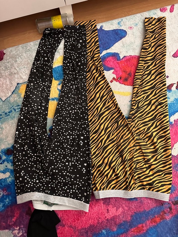 Kız Çocuk Renkli Zebra Desenli Tayt - Görsel 2